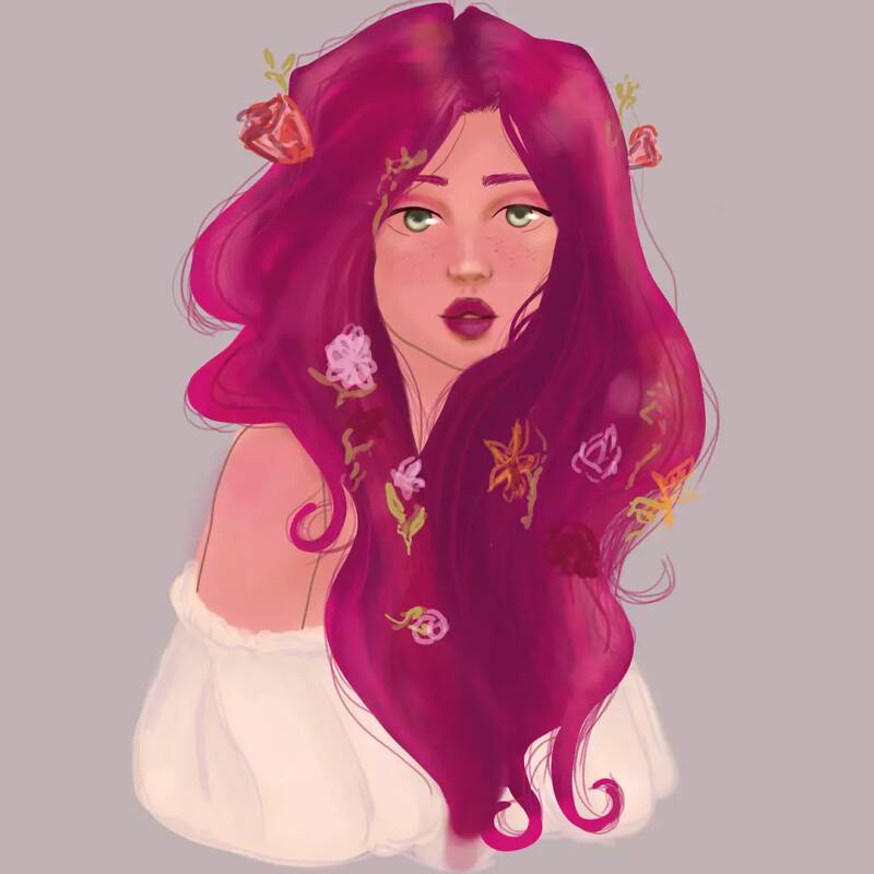 ROSE - Dessin digital réalisé sur Photoshop.