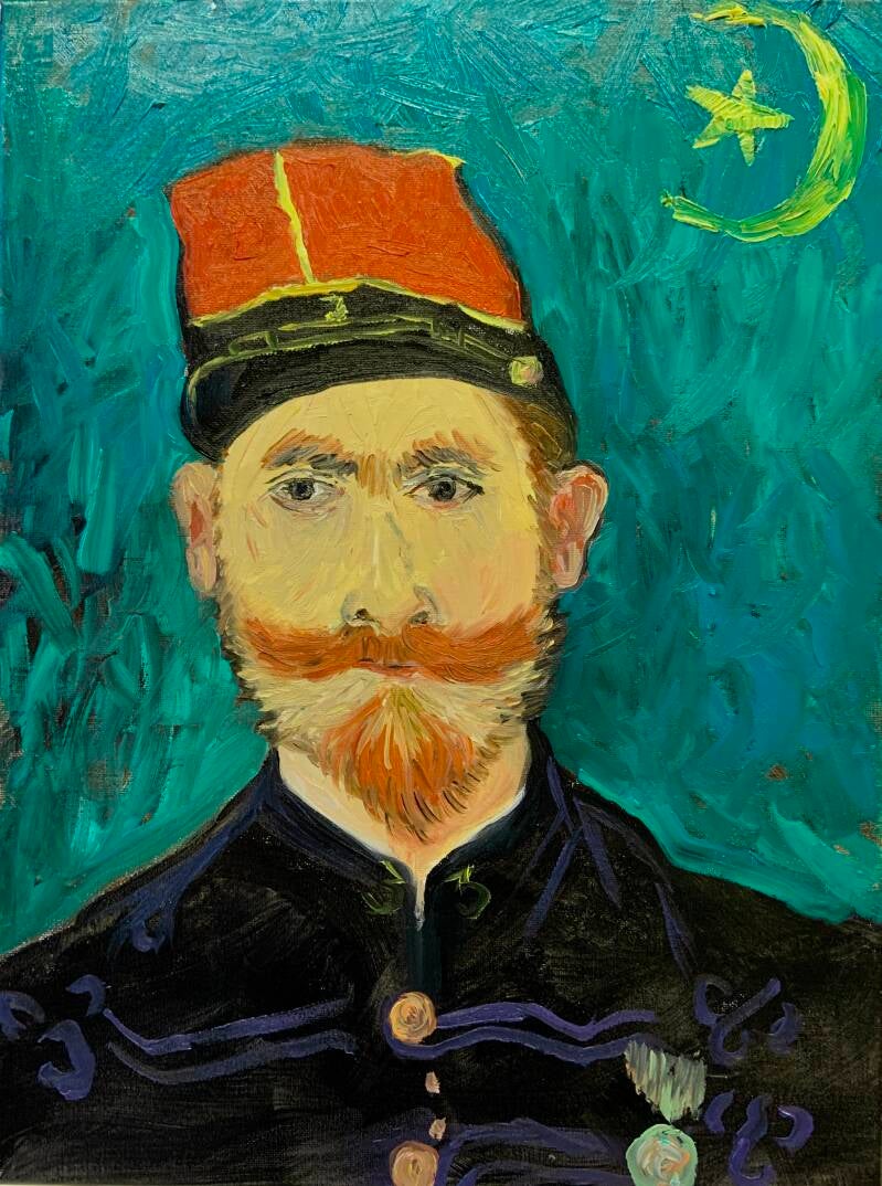 Study a la prima painting Van Gogh