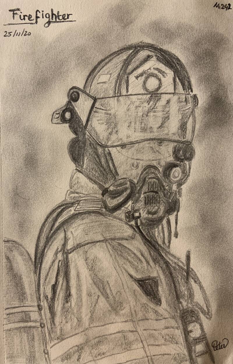 A drawing a day Firefighter 