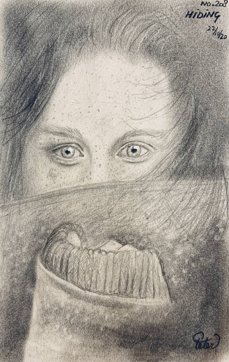 A drawing a day Hiding 