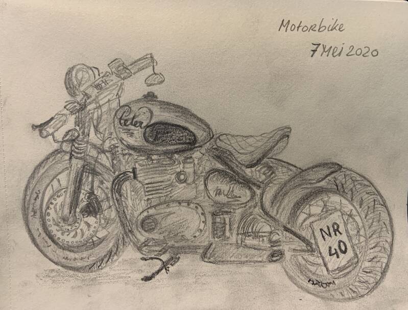A drawing a day Motorbike