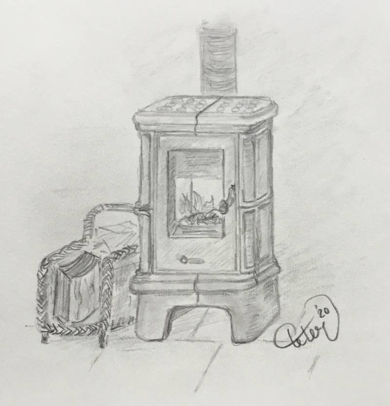 Sketch Heating stove