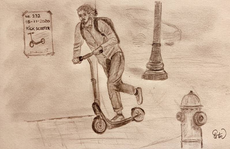 A drawing a day Kick Scooter 