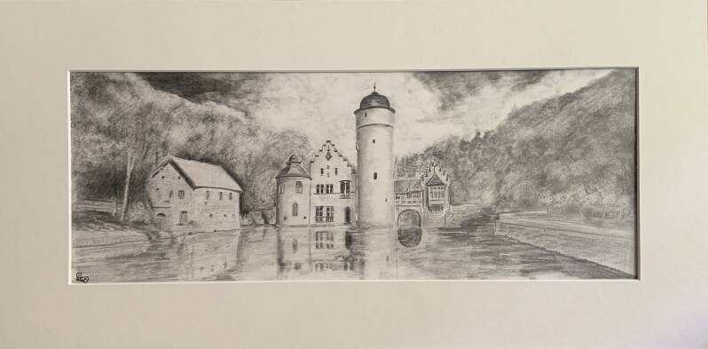 Drawing Schloss Mespelbrunn