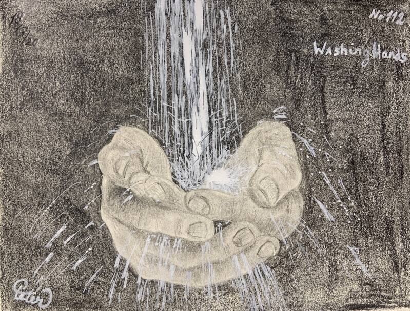 A drawing a day Washing Hands