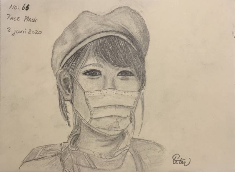 A drawing a day Face mask