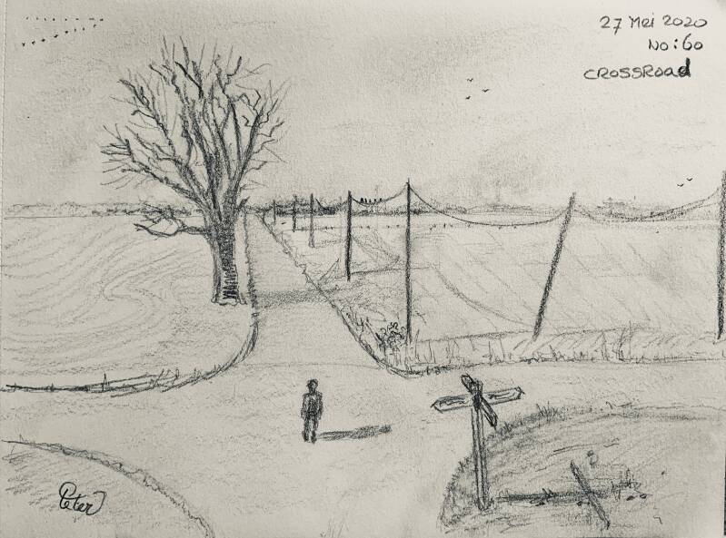 A drawing a day Crossroads