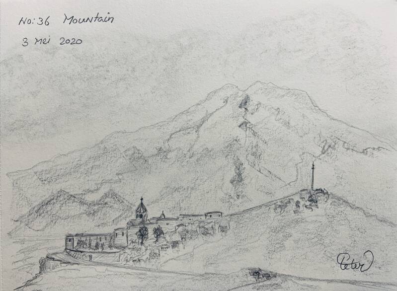 A drawing a day Mountain