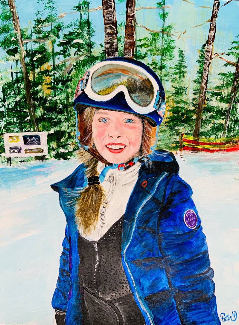 Painting portrait Lena