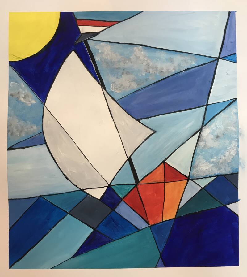 Abstract painting poem