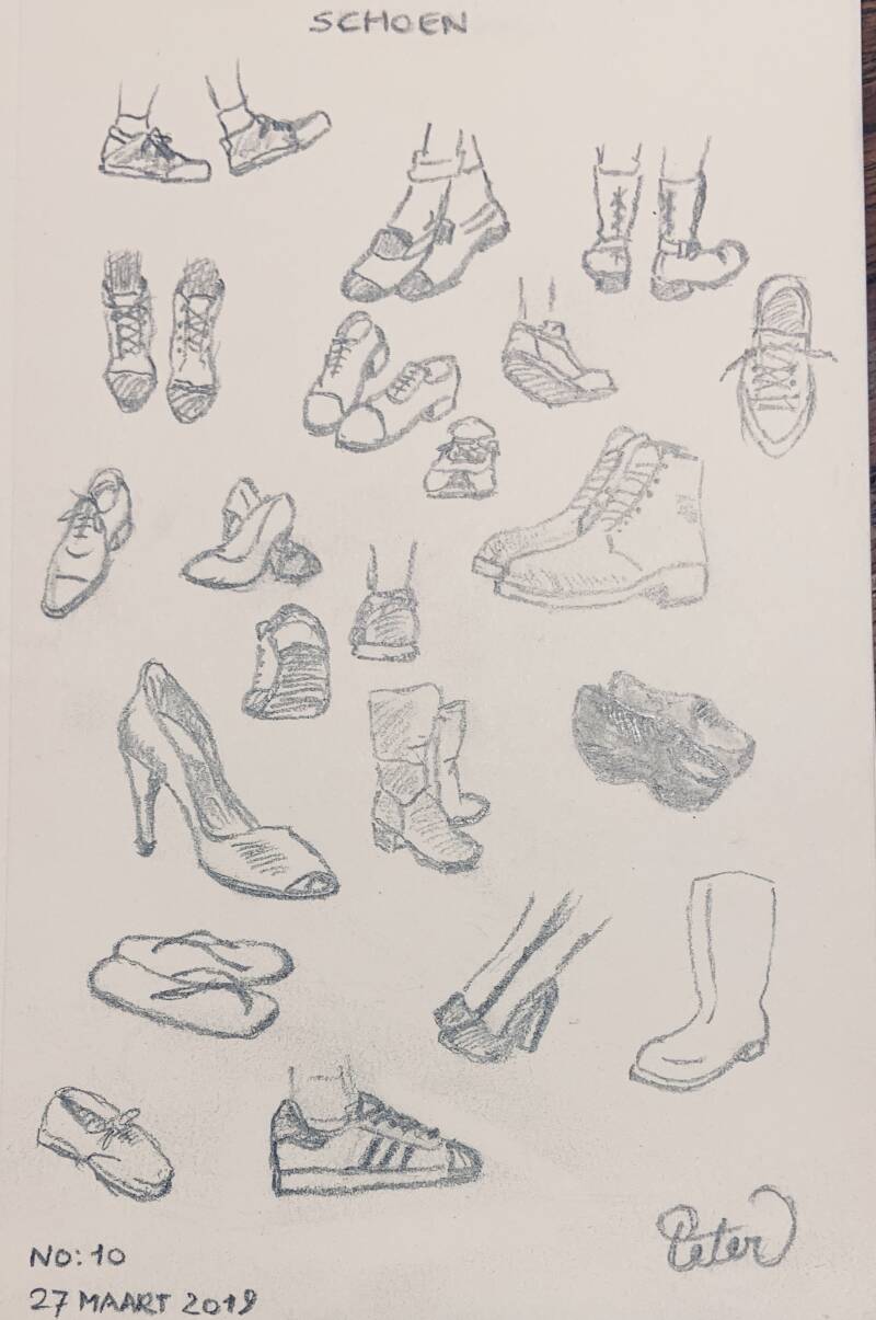 A drawing a day Schoenen schoes 