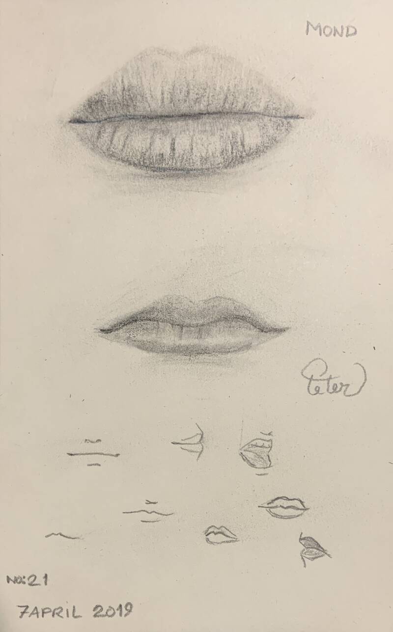 A drawing a day Mond mouth