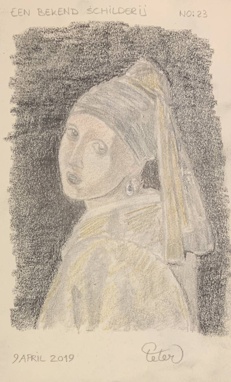 A drawing a day Bekend schilderij fameus painting