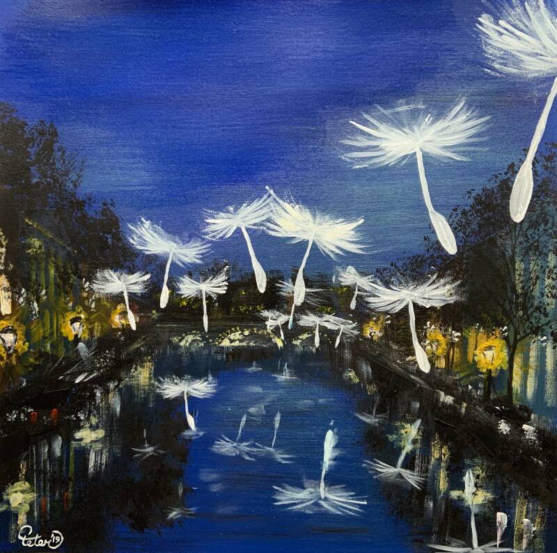 Painting Amsterdam light festival