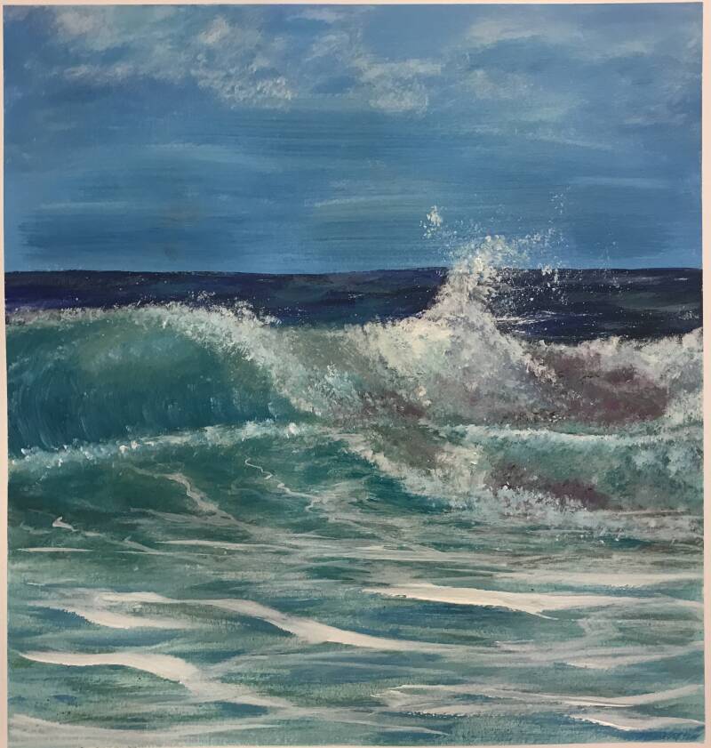 Sea painting waves