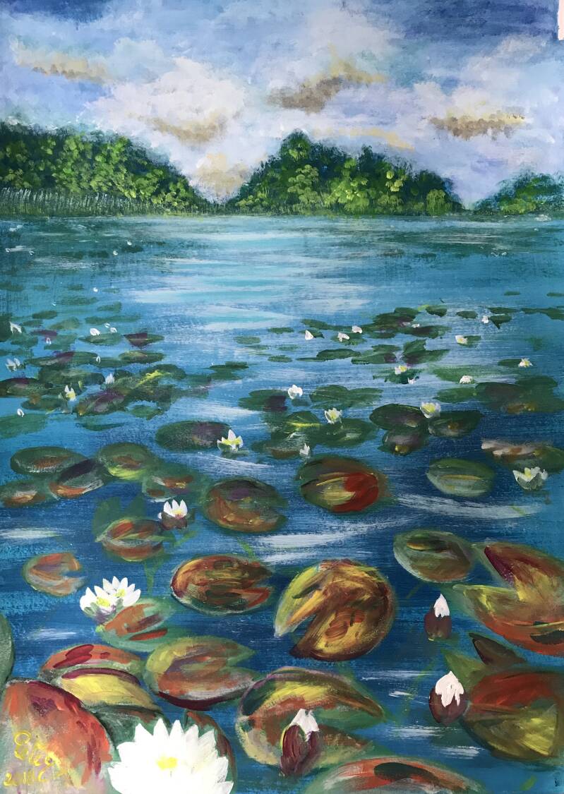 Watterlillies painting