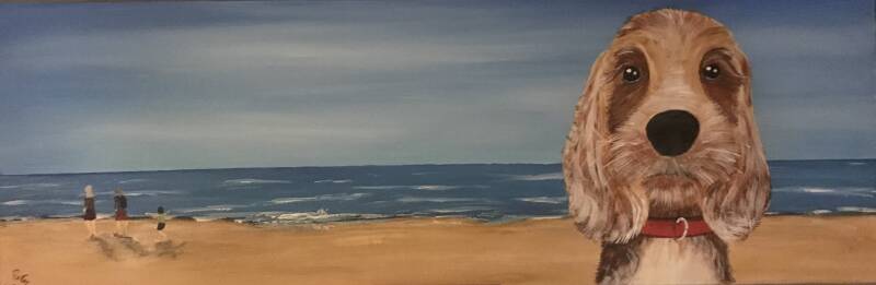 Painting cocker spaniel