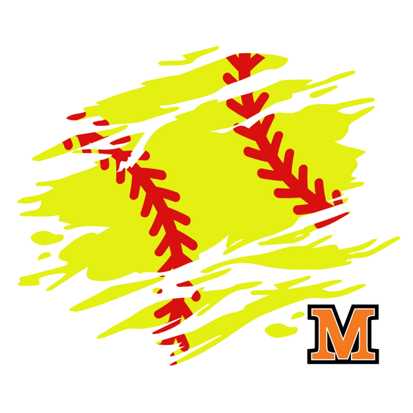 Softball distressed Hooded Sweatshirt