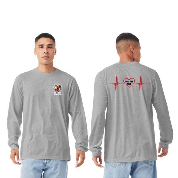 Holy Cross Emergency Department Heartbeat Long Sleeve (Bella+Canvas)
