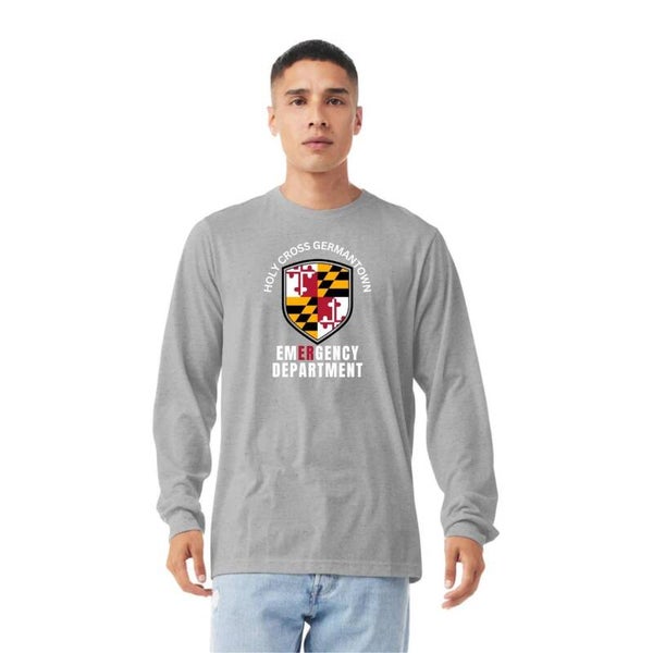 Holy Cross Emergency Department Logo Long Sleeve (Bella+Canvas)