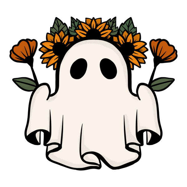 Ghost with Sunflowers Hooded Sweatshirt