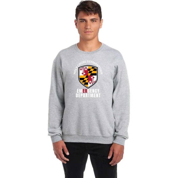 Holy Cross Germantown Emergency Department Logo Crewneck Sweatshirt (Jerzees)
