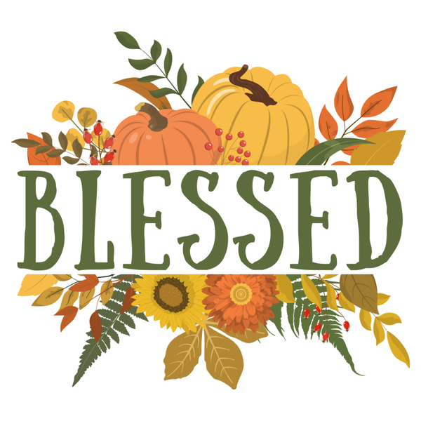 Blessed (Fall Floral) Long Sleeve T-Shirt