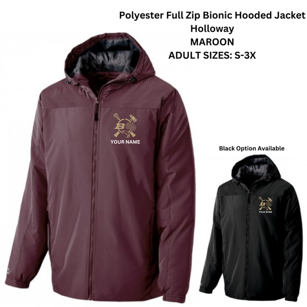 BJR Polyester Full Zip Bionic Hooded Jacket Holloway- 3 Sport Hammer