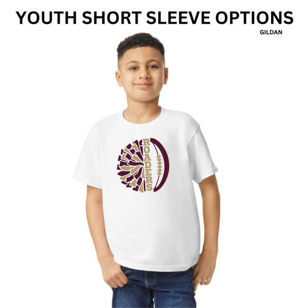 BJR Fan Apparel-  Roaders Cheer Football Youth Short Sleeve (Gildan)