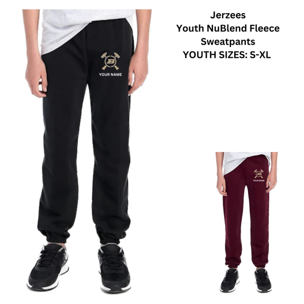 BJR Fan Apparel- Youth Unisex NuBlend Fleece Sweatpants (Jerzees)