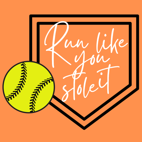 Run Like You Stole It Softball Crewneck Sweatshirt