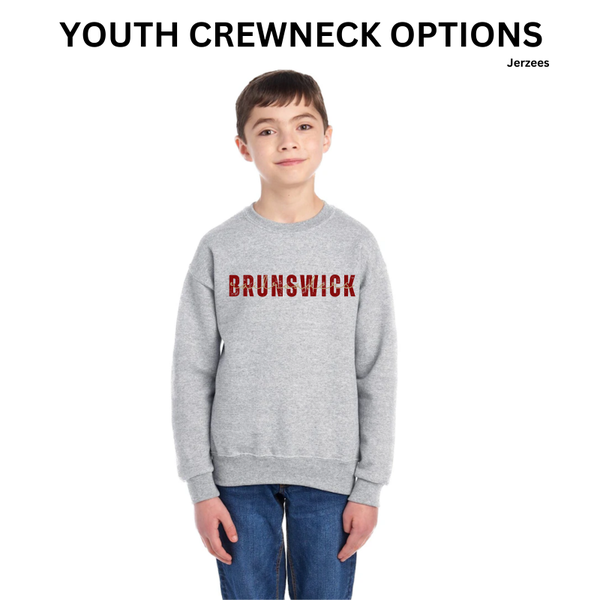 BJR Fan Apparel- Brunswick Railroaders Youth Crewneck (Jerzees)