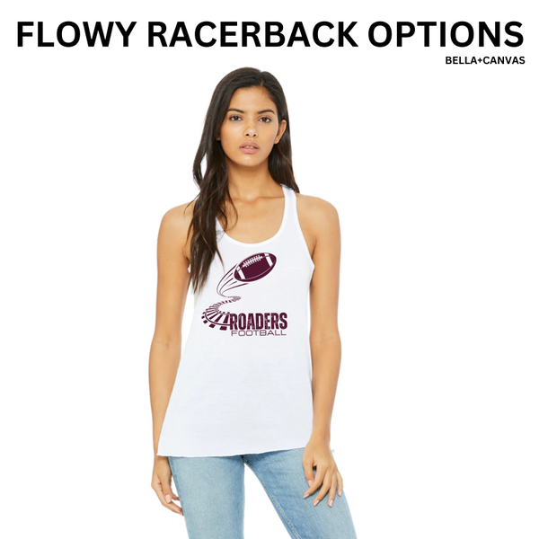 BJR Fan Apparel- Roaders Football Flowy Racerback (Bella + Canvas)