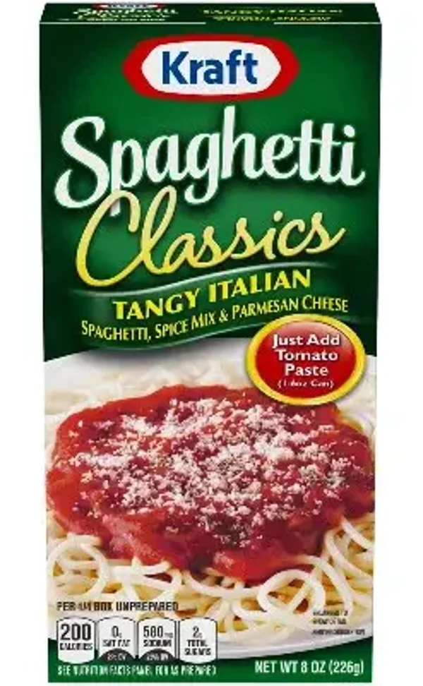 Kraft Spaghetti Classics Tangy Italian Spaghetti, Spices, & Parmesan Cheese Meal Mix - Box - 8oz