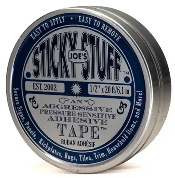 Joe's Sticky Stuff 1/2" x 25' Double-Sided Adhesive Tape - Clear