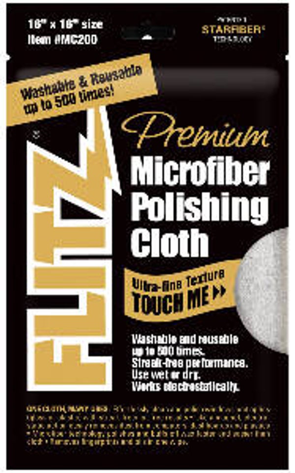 Flitz Microfiber Cloth - 16"x16" - Single bagged