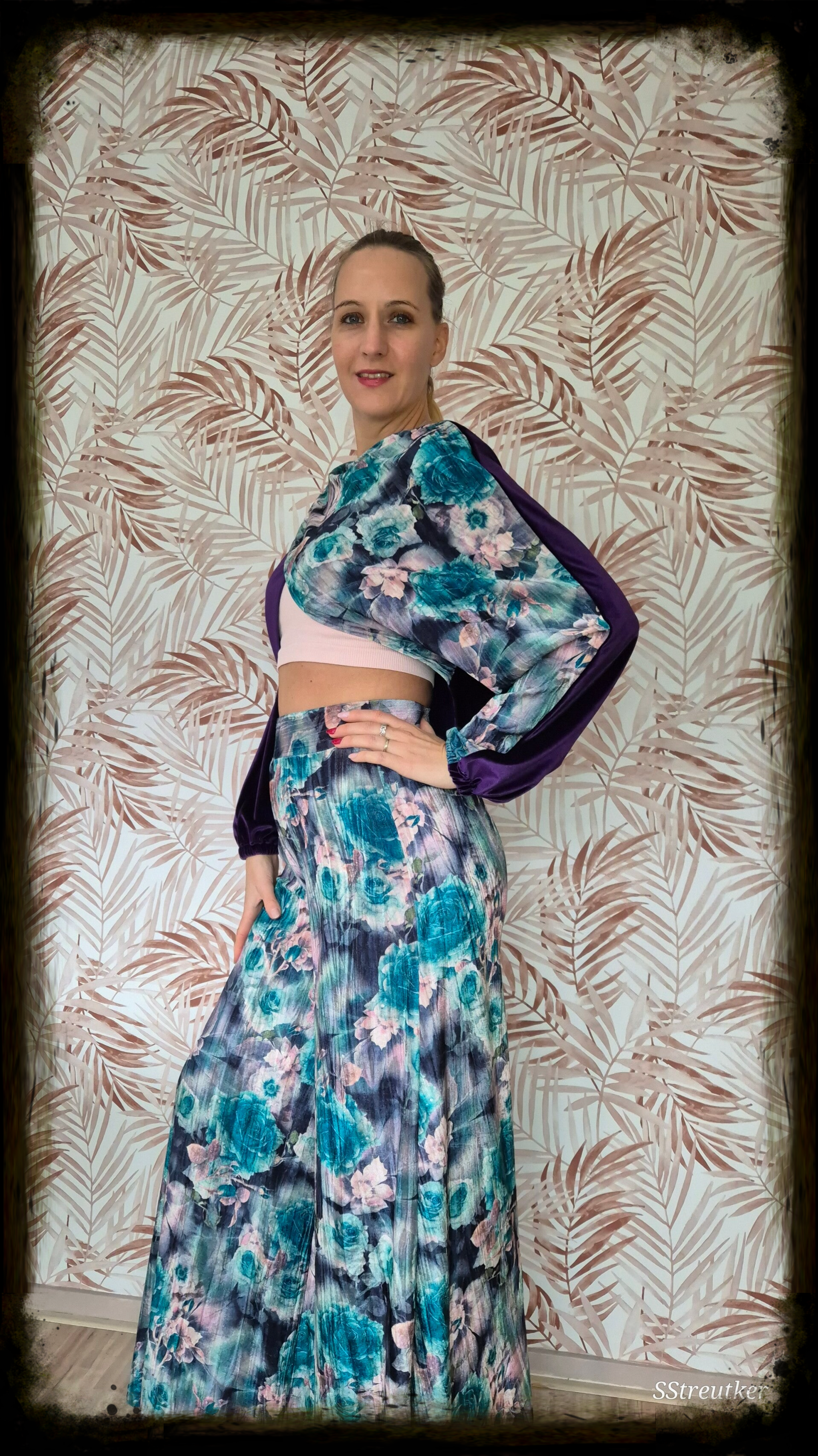 Crushed Velvet Palazzo-pants