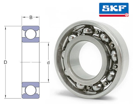 Rillenkugellager 6210 SKF/FAG 90x50x20 offen