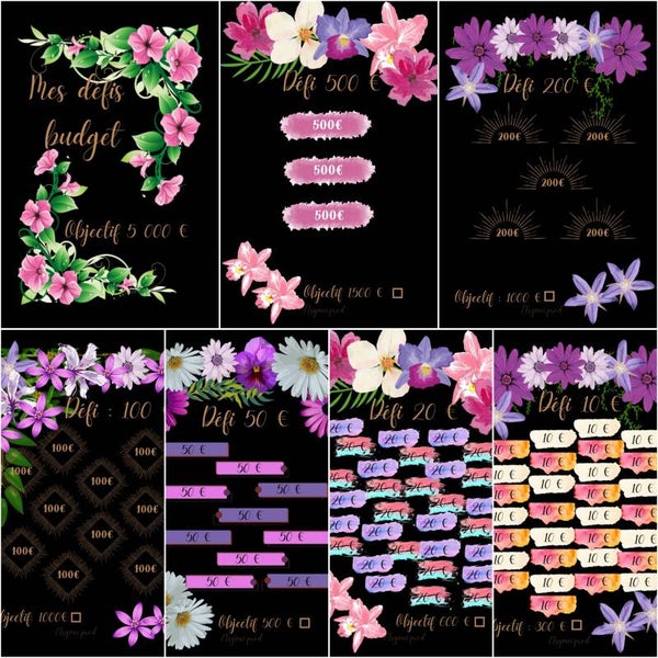 Défis budget (noir) - Flowers