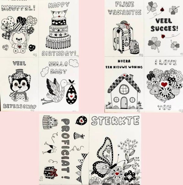 Wenskaarten pakket 4