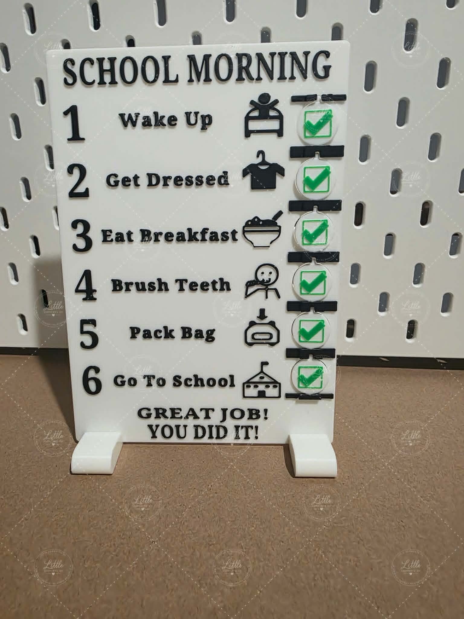 Little Supports Check-List – My School Morning Routine