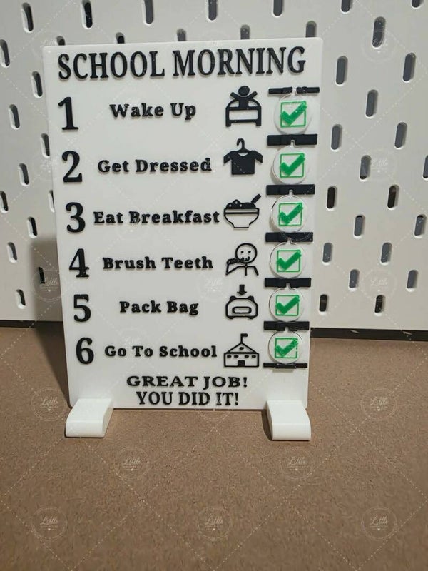 Little Supports Check-List – My School Morning Routine