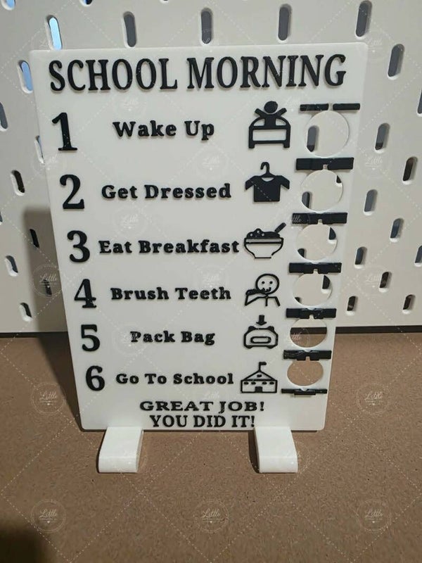 Little Supports Check-List – My School Morning Routine