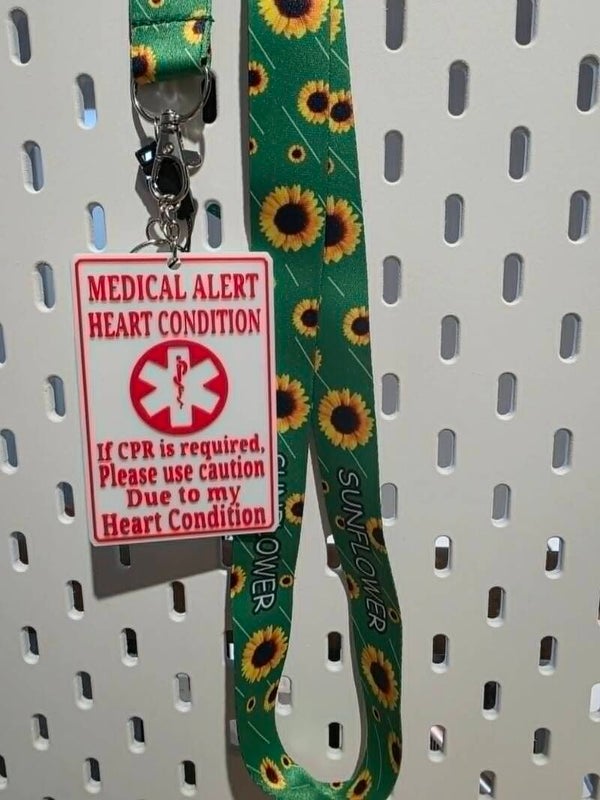 Heart Condition Medical Alert Tag