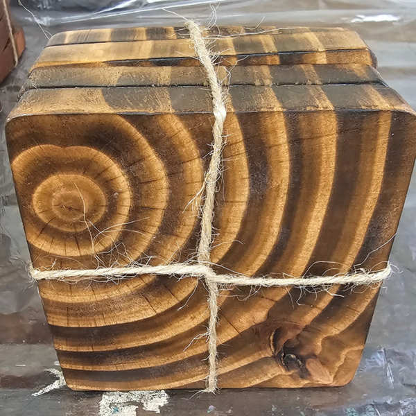 Rustic handmade drink coasters (set of 4 coasters)