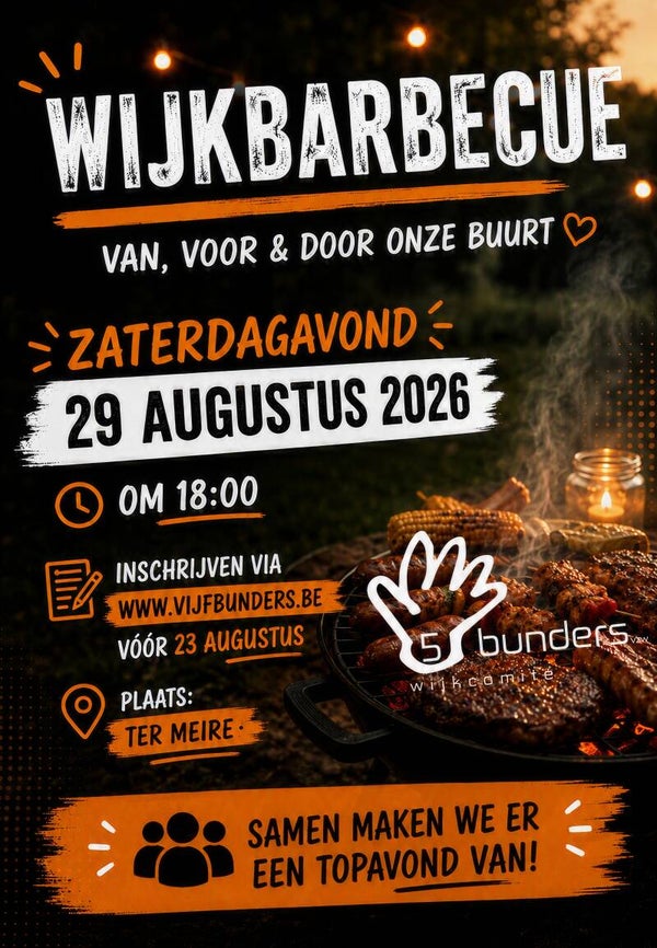 WIJKBARBECUE - Volwassenen ≥ 12 jaar