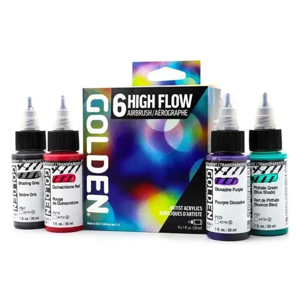 Golden High Flow Acrylverf Airbrush Set