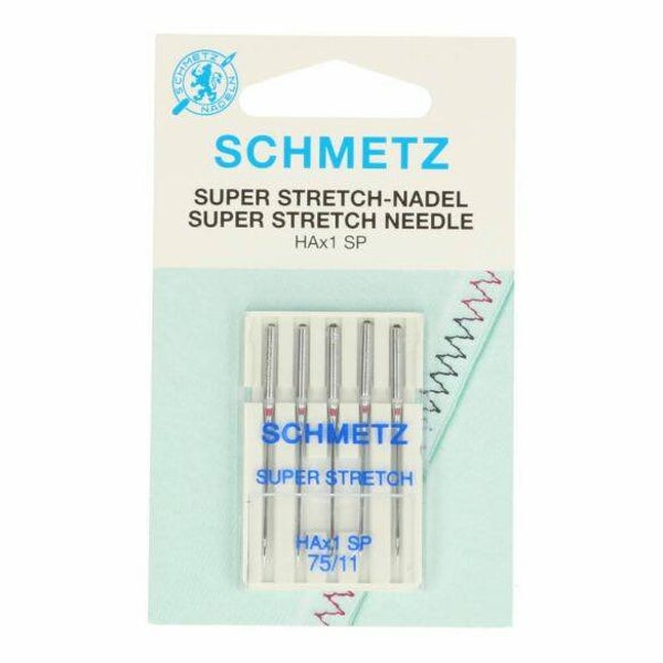 Schmetz naaimachinenaalden superstretch, stretch, stretch tweelingnaald,  jersey