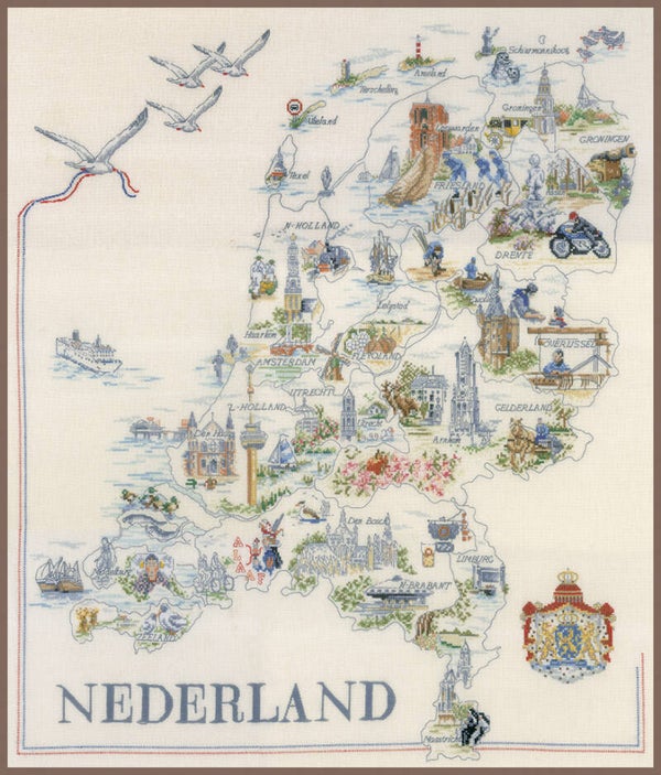 Borduurpakket kaart Nederland