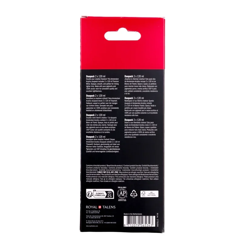 NIEUW! AANBIEDING Amsterdam DUO pak Titaanwit 2e tube-50%